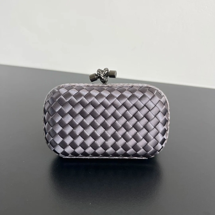 BOTTEGA VENETA BV 8651 ノット イブニングバッグ シルク編み蛇皮トリム 16x10cm サイズ:16x10cm