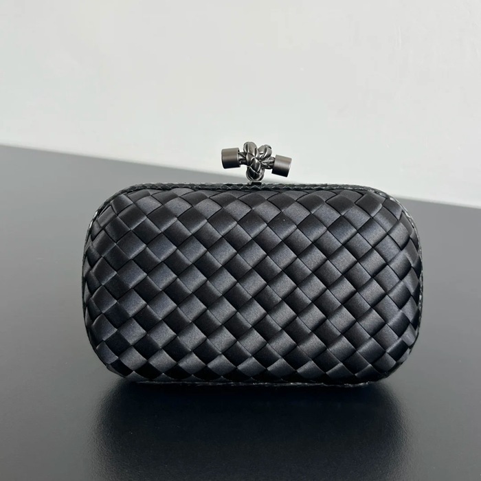 BOTTEGA VENETA BV 8651 ノット イブニングバッグ シルク編み蛇皮トリム 16x10cm サイズ:16x10cm