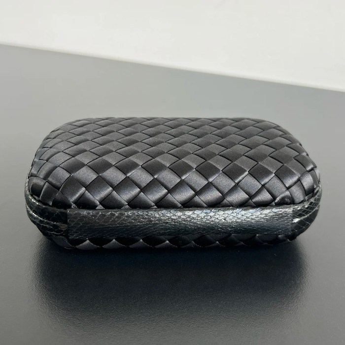 BOTTEGA VENETA BV 8651 ノット イブニングバッグ シルク編み蛇皮トリム 16x10cm サイズ:16x10cm