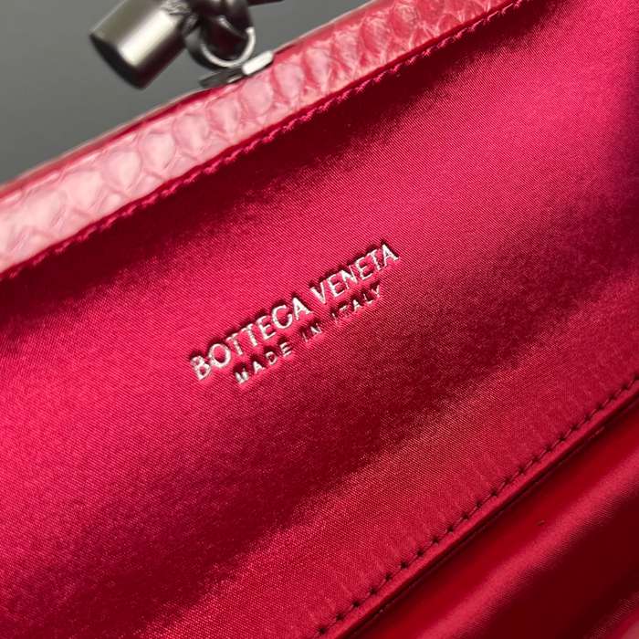BOTTEGA VENETA BV 8651 ノット イブニングバッグ シルク編み蛇皮トリム 16x10cm サイズ:16x10cm