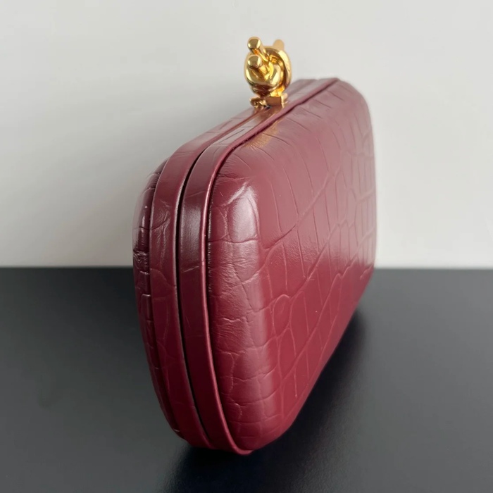 BOTTEGA VENETA BV 737025 ノット イブニングバッグ ワニ革 19x11.5cm サイズ:19x11.5cm