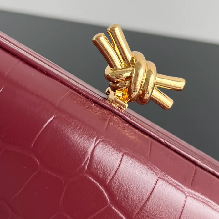 BOTTEGA VENETA BV 737025 ノット イブニングバッグ ワニ革 19x11.5cm サイズ:19x11.5cm