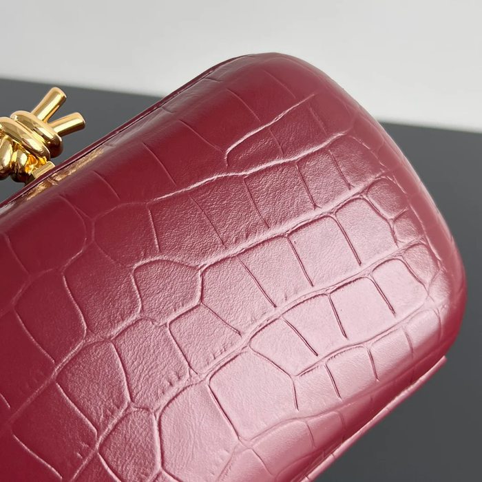 BOTTEGA VENETA BV 737025 ノット イブニングバッグ ワニ革 19x11.5cm サイズ:19x11.5cm