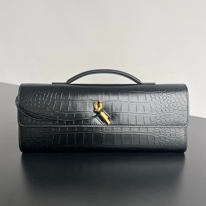 BOTTEGA VENETA BV 741511 クラッチバッグ ワニ紋羊革 31x13cm サイズ:31x13cm