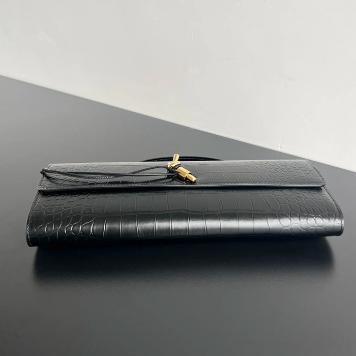 BOTTEGA VENETA BV 741511 クラッチバッグ ワニ紋羊革 31x13cm サイズ:31x13cm