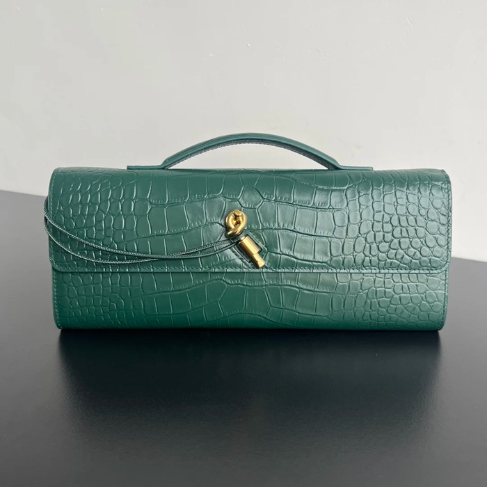 BOTTEGA VENETA BV 741511 クラッチバッグ ワニ紋羊革 31x13cm サイズ:31x13cm