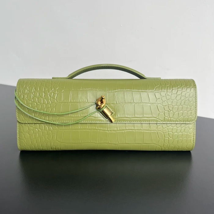 BOTTEGA VENETA BV 741511 クラッチバッグ ワニ紋羊革 31x13cm サイズ:31x13cm