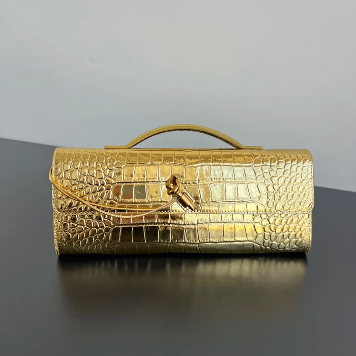 BOTTEGA VENETA BV 741511 クラッチバッグ ワニ紋羊革 31x13cm サイズ:31x13cm