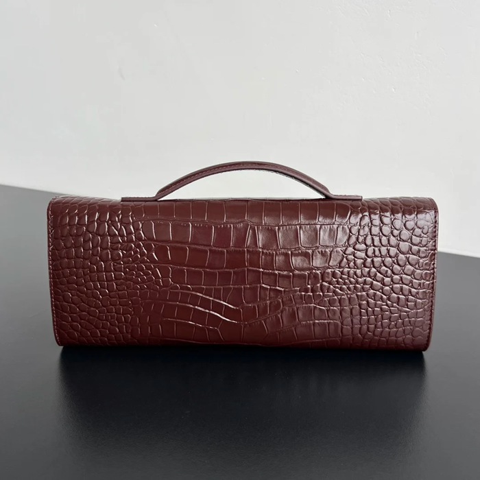 BOTTEGA VENETA BV 836810 アンディアーモ クラッチバッグ ワニ紋 ヒナギク 31x13cm サイズ:31x13cm