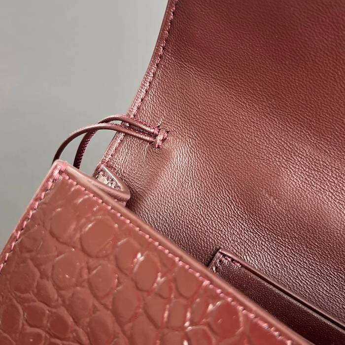 BOTTEGA VENETA BV 836810 アンディアーモ クラッチバッグ ワニ紋 ヒナギク 31x13cm サイズ:31x13cm