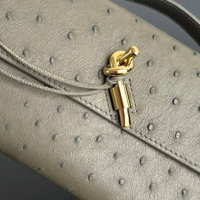 BOTTEGA VENETA BV 805241 アンディアーモ クラッチバッグ ダチョウ革 31x13cm サイズ:31x13cm