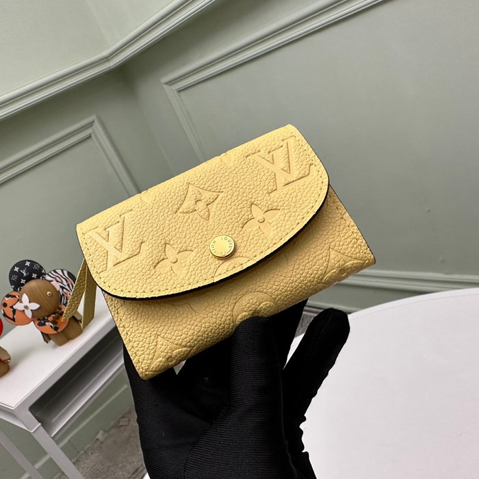 LOUIS VUITTON M81974 ロザリーゼロ財布 モノグラムアンプラント イエロー サイズ:11x8x2.5cm