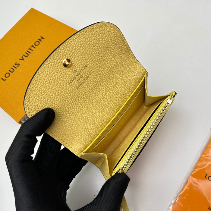 LOUIS VUITTON M81974 ロザリーゼロ財布 モノグラムアンプラント イエロー サイズ:11x8x2.5cm