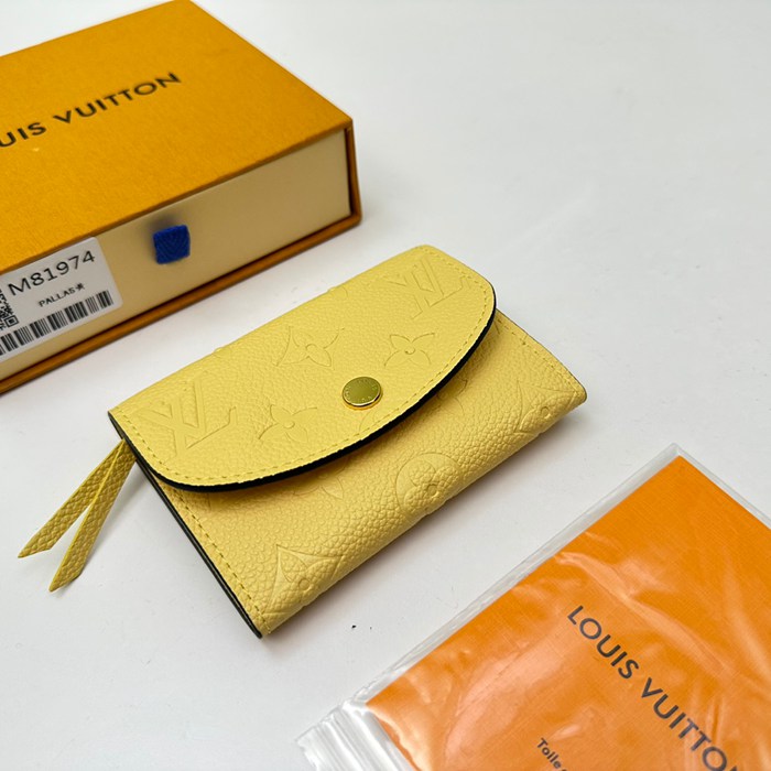 LOUIS VUITTON M81974 ロザリーゼロ財布 モノグラムアンプラント イエロー サイズ:11x8x2.5cm