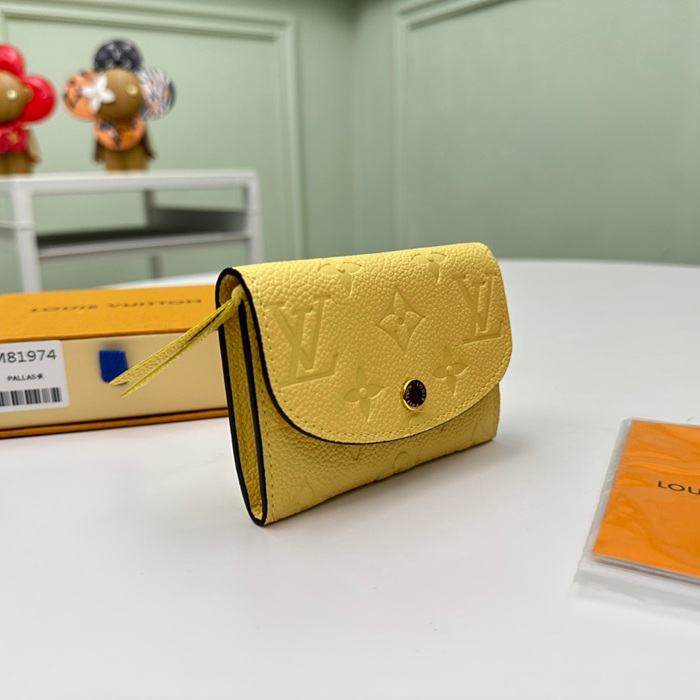 LOUIS VUITTON M81974 ロザリーゼロ財布 モノグラムアンプラント イエロー サイズ:11x8x2.5cm