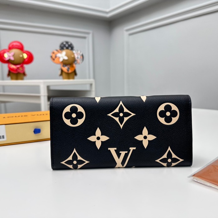 LOUIS VUITTON M83138 エミリー長財布 モノグラムアンプラント ブラック サイズ:19x10cm