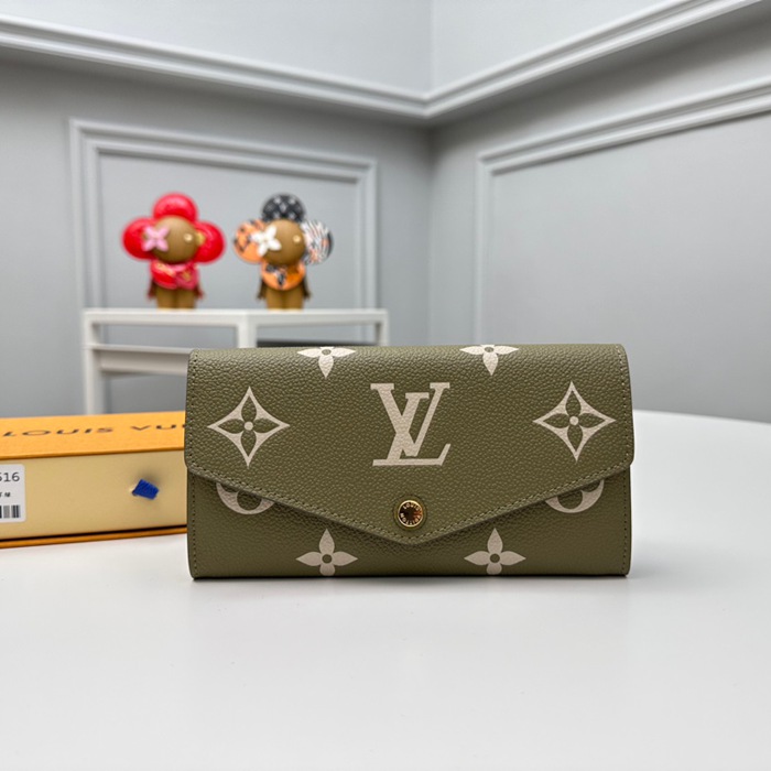 LOUIS VUITTON M82516 サラ長財布 モノグラムアンプラント グリーン サイズ:19x10.5cm