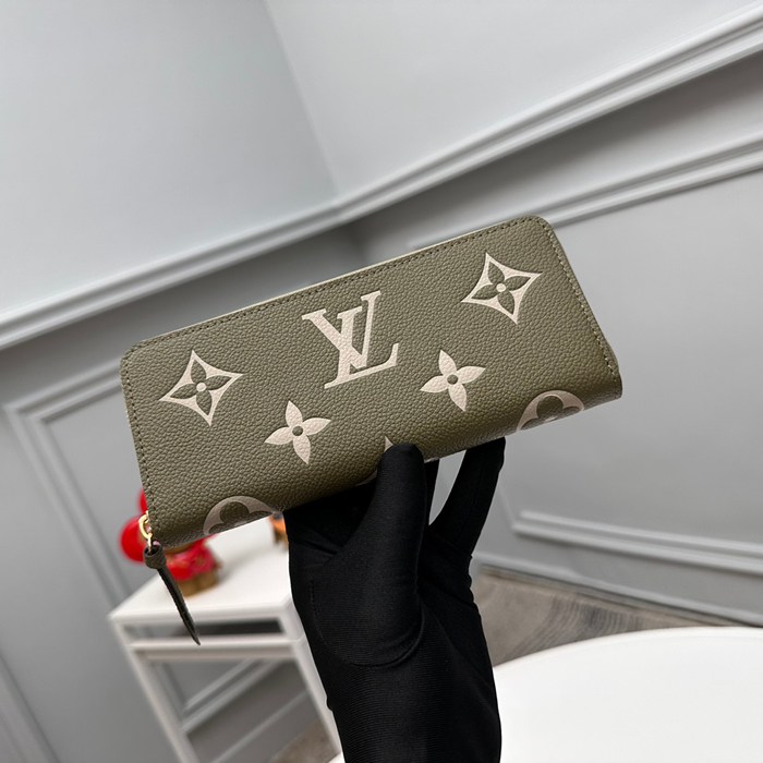LOUIS VUITTON M82478 クレマンス長財布 モノグラムアンプラント グリーン サイズ:20x9cm