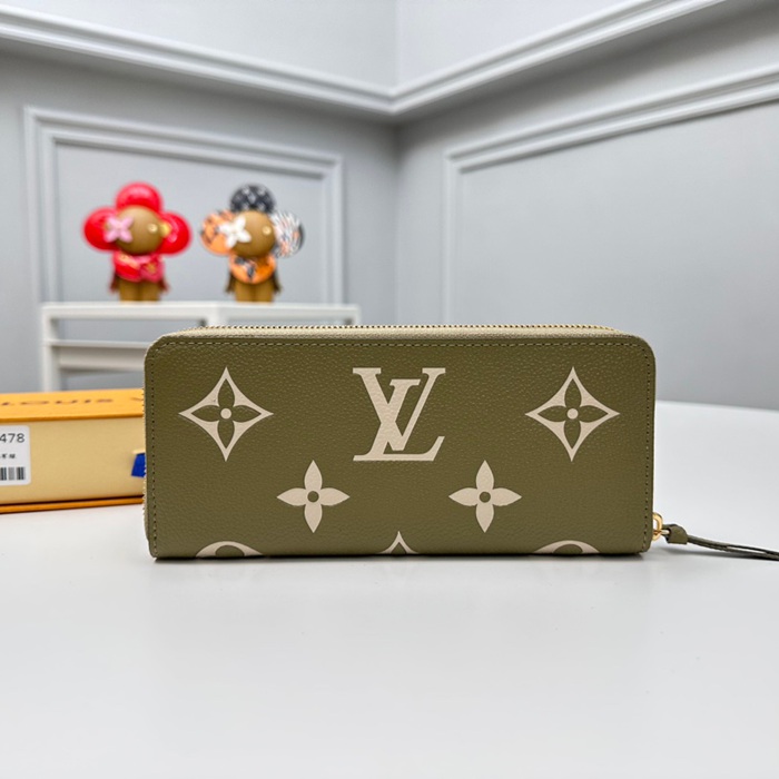 LOUIS VUITTON M82478 クレマンス長財布 モノグラムアンプラント グリーン サイズ:20x9cm