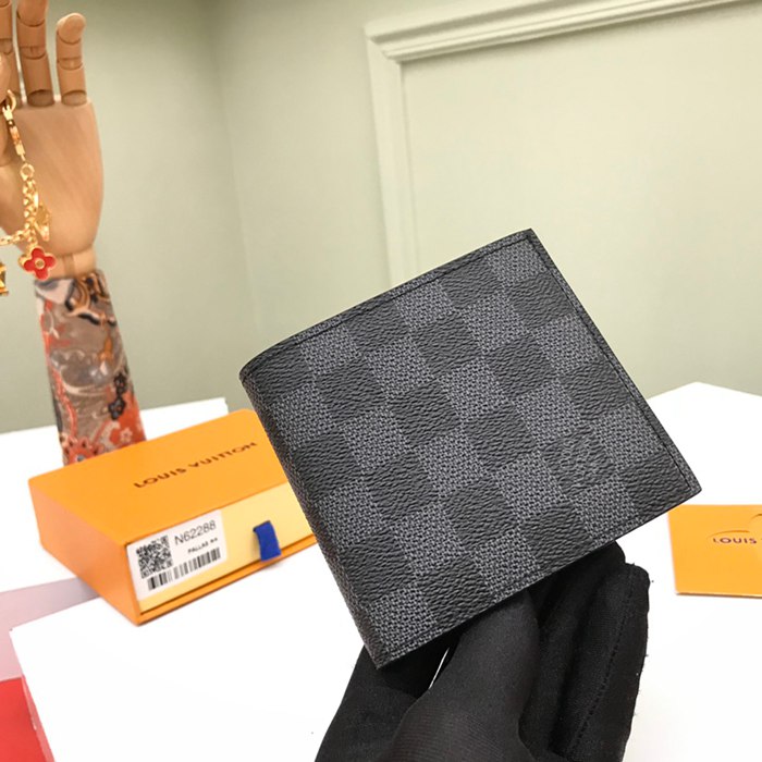 LOUIS VUITTON N63336 マルコ長財布 ダミエグラファイト サイズ:10.5x10.5cm