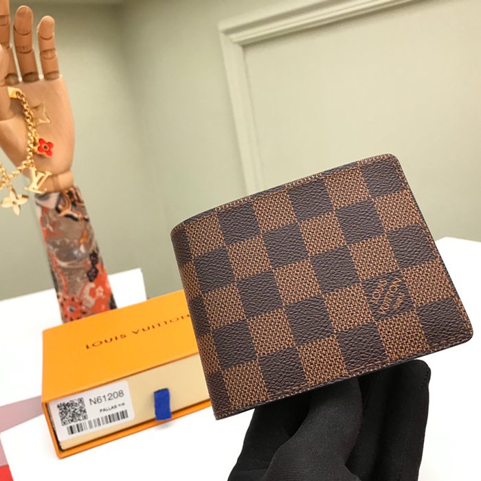 LOUIS VUITTON N61208 スレンダー長財布 ダミエエベン サイズ:11.9x9cm