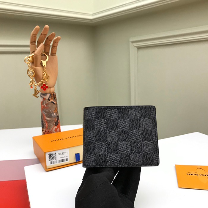 LOUIS VUITTON N63261 スレンダー長財布 ダミエグラファイト サイズ:11.9x9cm LOUIS VUITTON N63261 スレンダー長財布 ダミエグラファイト サイズ:11.9x9cm
