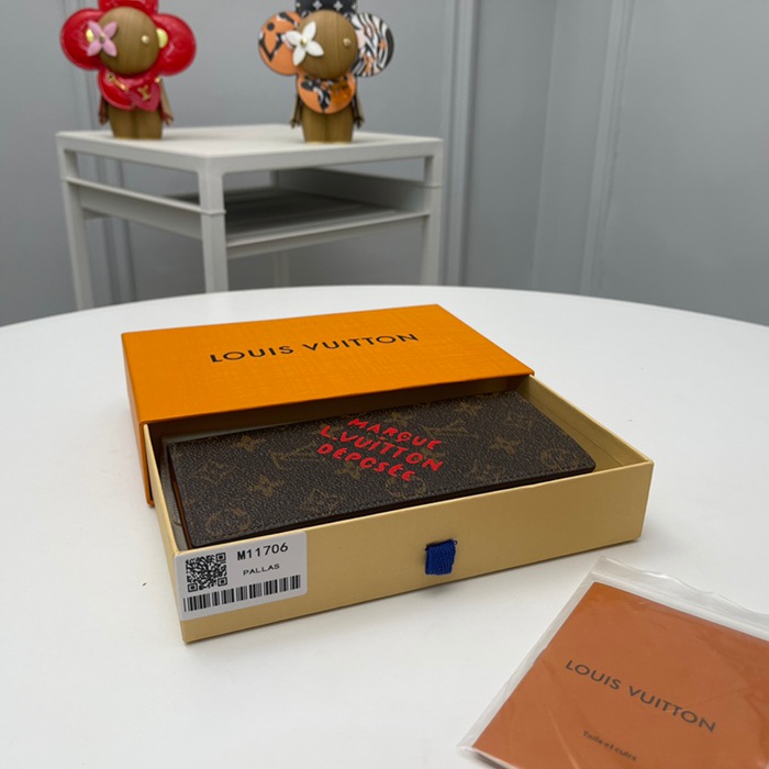 LOUIS VUITTON M11706 ブラッザ長財布 モノグラムダスト サイズ:19x10cm