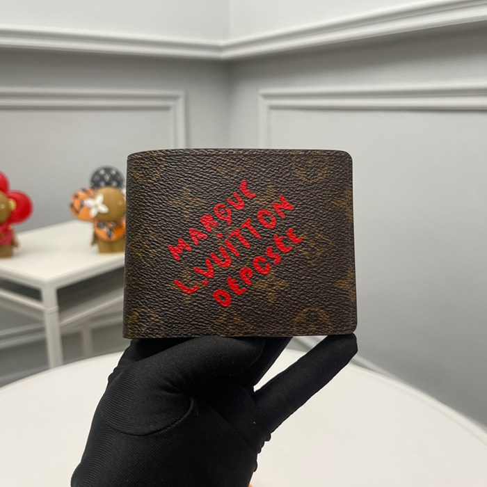 LOUIS VUITTON M11716 マルチプル短財布 モノグラムダスト サイズ:11.5x9x1.5cm
