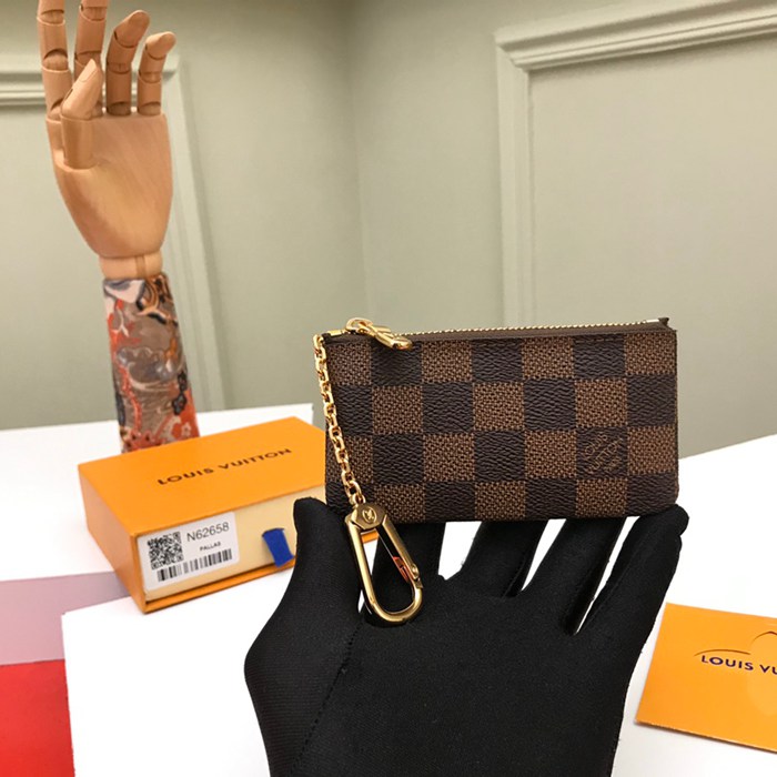 LOUIS VUITTON N62658 コインキーケース ダミエエベン サイズ:12x7cm LOUIS VUITTON N62658 コインキーケース ダミエエベン サイズ:12x7cm