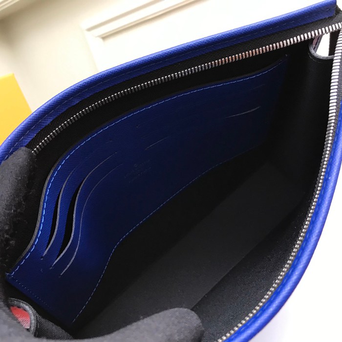 LOUIS VUITTON M62698 ポシェット ボヤージュ 中 ダミエグラファイト ブルー サイズ:27x21cm