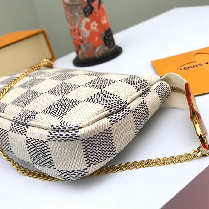 LOUIS VUITTON N58010 アクセサリーポーチ ダミエアズール サイズ:15.5x10.5cm