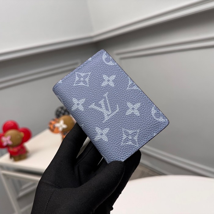 LOUIS VUITTON M14112 ポケットオーガナイザー モノグラム×タイガ ブルー サイズ:8x11cm