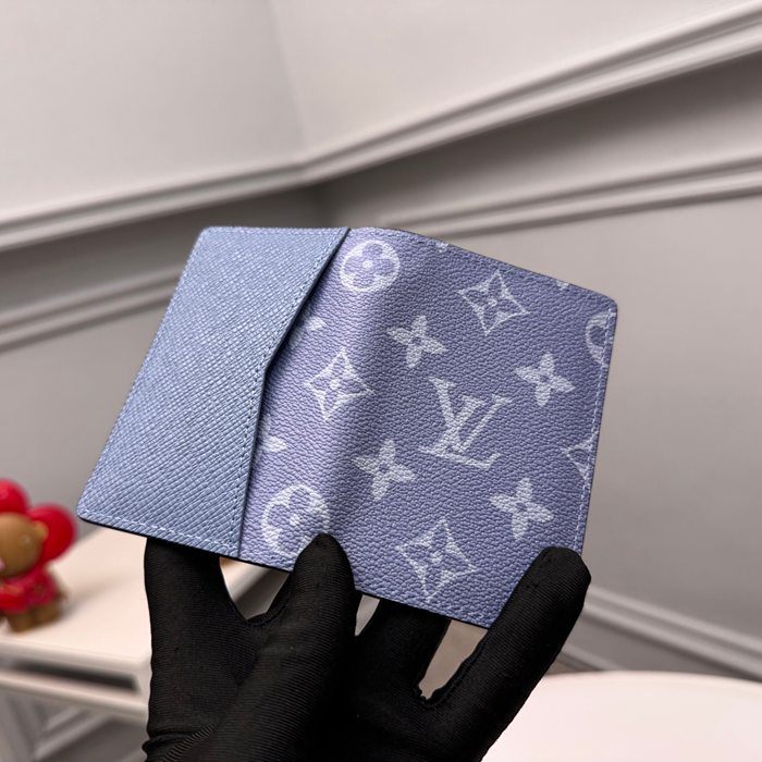 LOUIS VUITTON M14112 ポケットオーガナイザー モノグラム×タイガ ブルー サイズ:8x11cm