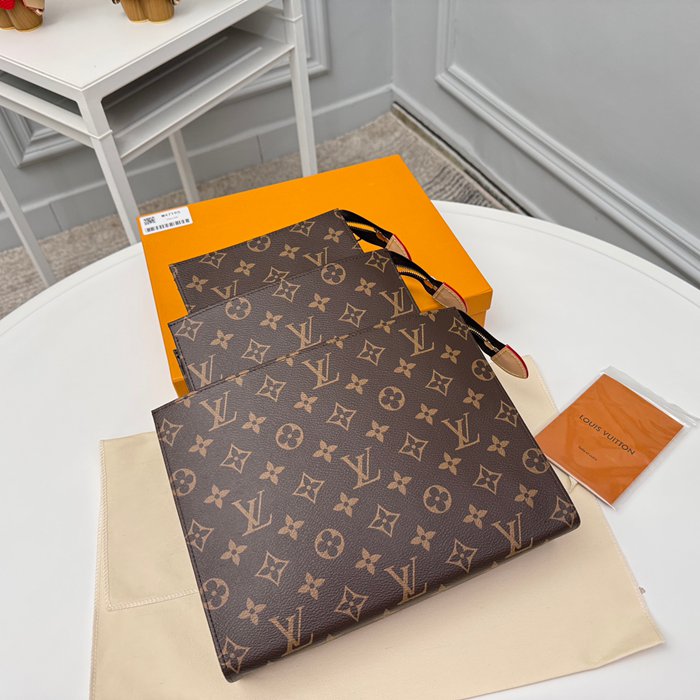 LOUIS VUITTON M47195 トリオコスメポーチ モノグラム サイズ:25x20x5.5cm