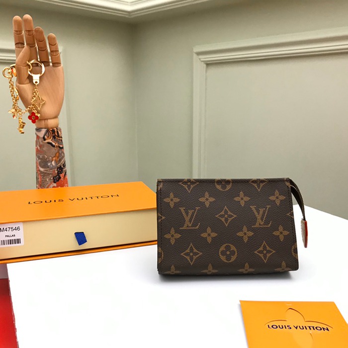 LOUIS VUITTON M47546 コスメポーチ 小 モノグラム サイズ:15x10x4.5cm