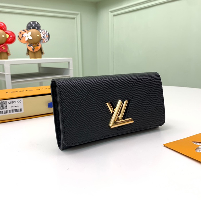LOUIS VUITTON M80690 ツイスト長財布 エピ ブラック サイズ:19x10.5x2.5cm
