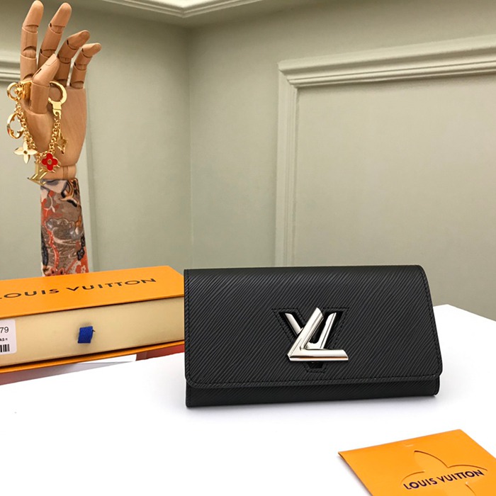 LOUIS VUITTON M68309 ツイスト長財布 エピ ブラック サイズ:19x10.5x2.5cm
