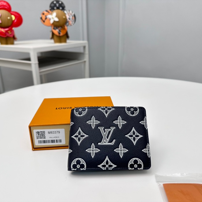 LOUIS VUITTON M83379 マルチプル短財布 モノグラムシャドウ ブルー サイズ:11.5x9x1.5cm