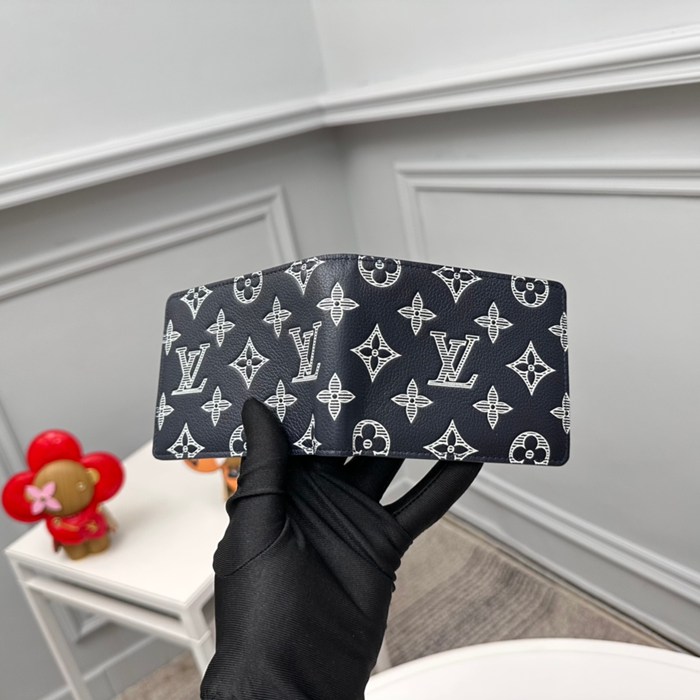 LOUIS VUITTON M83379 マルチプル短財布 モノグラムシャドウ ブルー サイズ:11.5x9x1.5cm