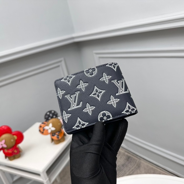 LOUIS VUITTON M83379 マルチプル短財布 モノグラムシャドウ ブルー サイズ:11.5x9x1.5cm