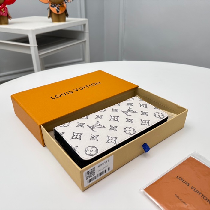 LOUIS VUITTON M83381 縦型ジッピー長財布 モノグラムシャドウ アイボリー サイズ:20x10cm
