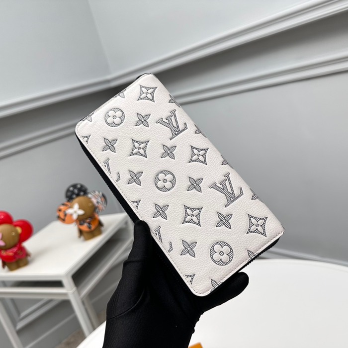 LOUIS VUITTON M83381 縦型ジッピー長財布 モノグラムシャドウ アイボリー サイズ:20x10cm