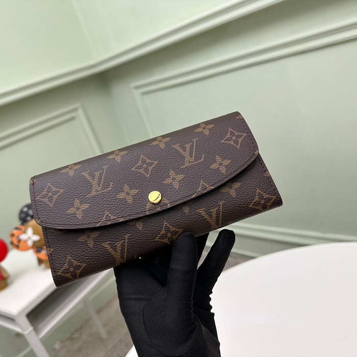 LOUIS VUITTON M60697 エミリー長財布 モノグラム パープルレッド サイズ:19x10cm