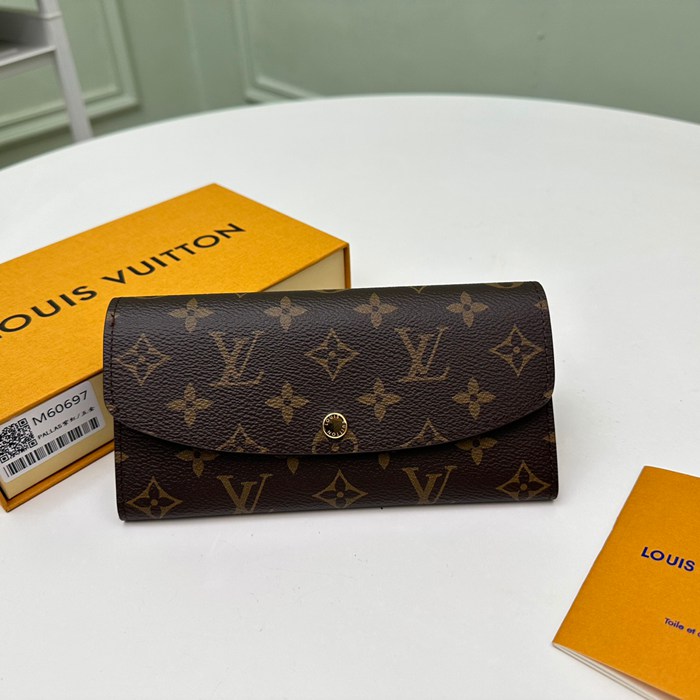 LOUIS VUITTON M60697 エミリー長財布 モノグラム パープルレッド サイズ:19x10cm