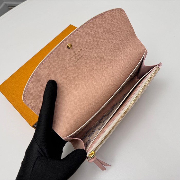 LOUIS VUITTON N41625 エミリー長財布 ダミエアズール ピンク金具 サイズ:19x10cm