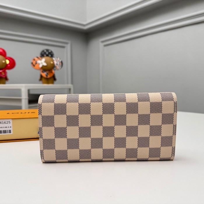 LOUIS VUITTON N41625 エミリー長財布 ダミエアズール ピンク金具 サイズ:19x10cm