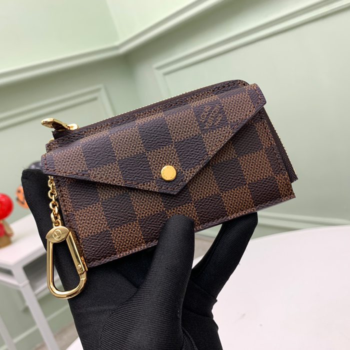 LOUIS VUITTON N60405 レクトヴェルソ カードケース ダミエエベン ピンク サイズ:13x9.5x2.5cm