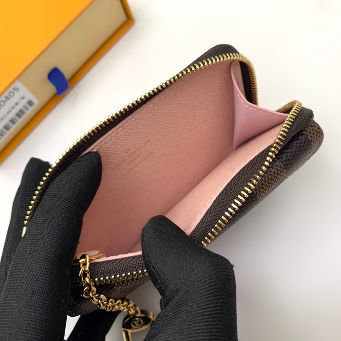 LOUIS VUITTON N60405 レクトヴェルソ カードケース ダミエエベン ピンク サイズ:13x9.5x2.5cm