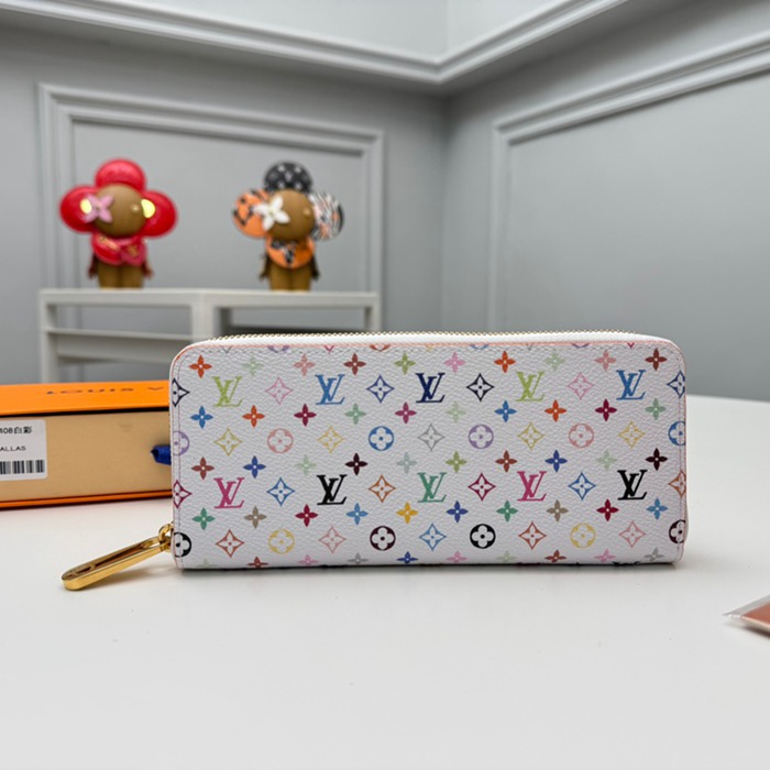 LOUIS VUITTON M13408 クレマンス長財布 村上隆コラボ ホワイトマルチ サイズ:20x9cm