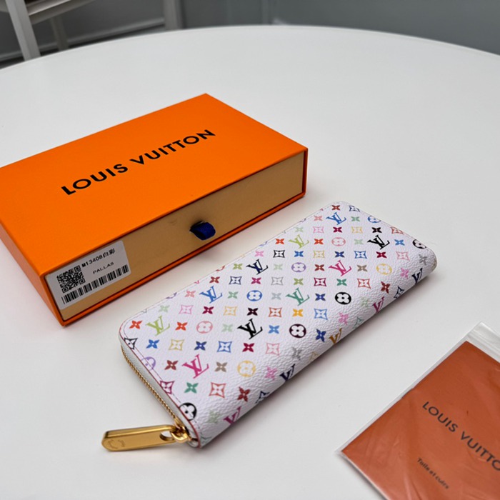 LOUIS VUITTON M13408 クレマンス長財布 村上隆コラボ ホワイトマルチ サイズ:20x9cm